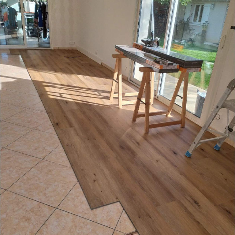 Parquet sur carrelage poitiers